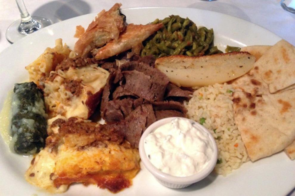 Assortment of Greek food from Athens on 86th