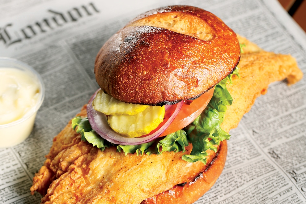 Fish sandwich from Caplinger's Fresh Catch