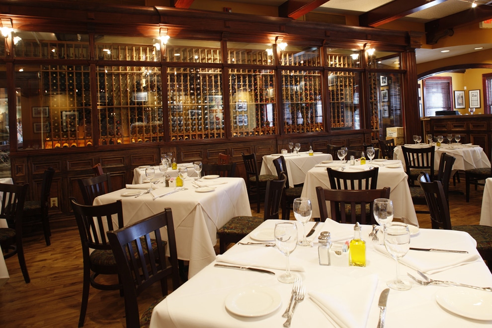 Interior of Capri Ristorante with table settings