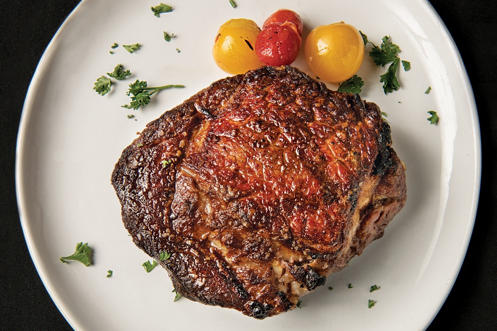 Steak with cherry tomatoes from Geraldine's