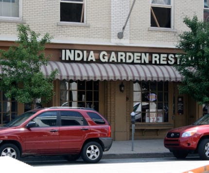 Exterior of India Garden in Downtown Indianapolis