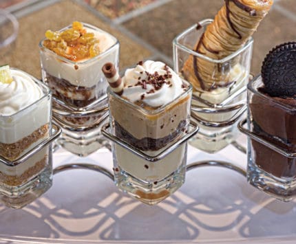 Small desserts in glasses from Seasons 52