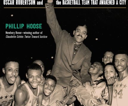 Book cover of an all-black basketball team.