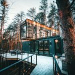 A Hocking Hills cabin fashioned from three 40-foot-long shipping containers