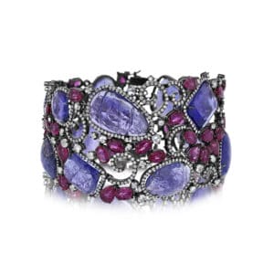 Tanzanite and pink combo bracelet from Reis-Nichols