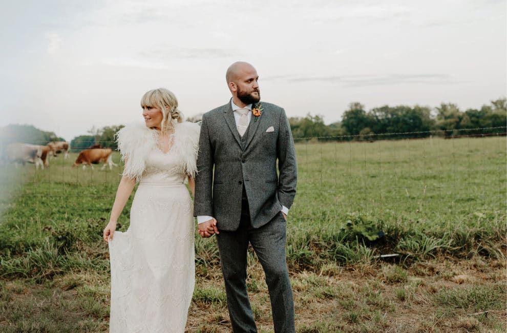 Married couple in an unconventional setting