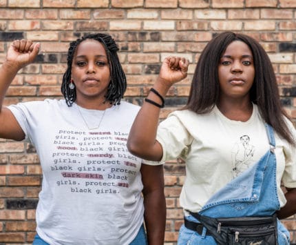 Kyra Harvey, left, and Leah Derray are the leaders of Indy10 Black Lives Matter.