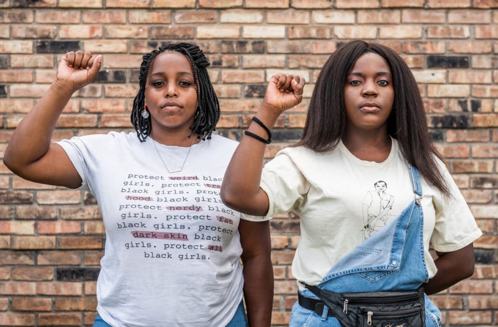 Kyra Harvey, left, and Leah Derray are the leaders of Indy10 Black Lives Matter.