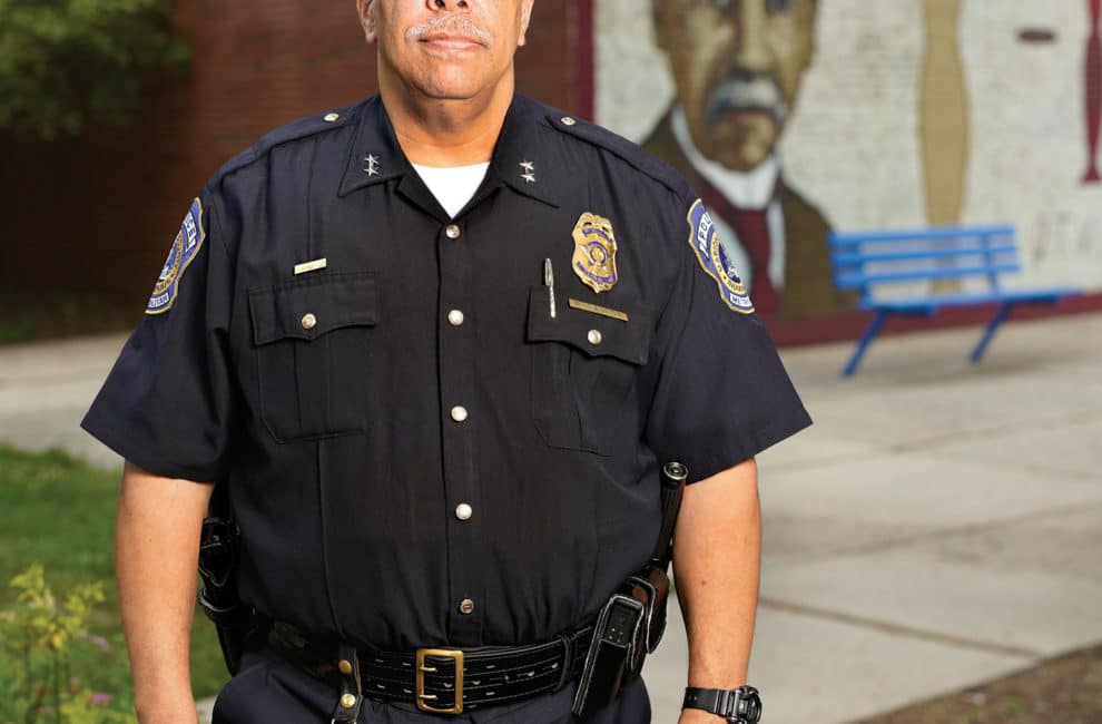 IMPD Chief Randal Taylor stands in uniform