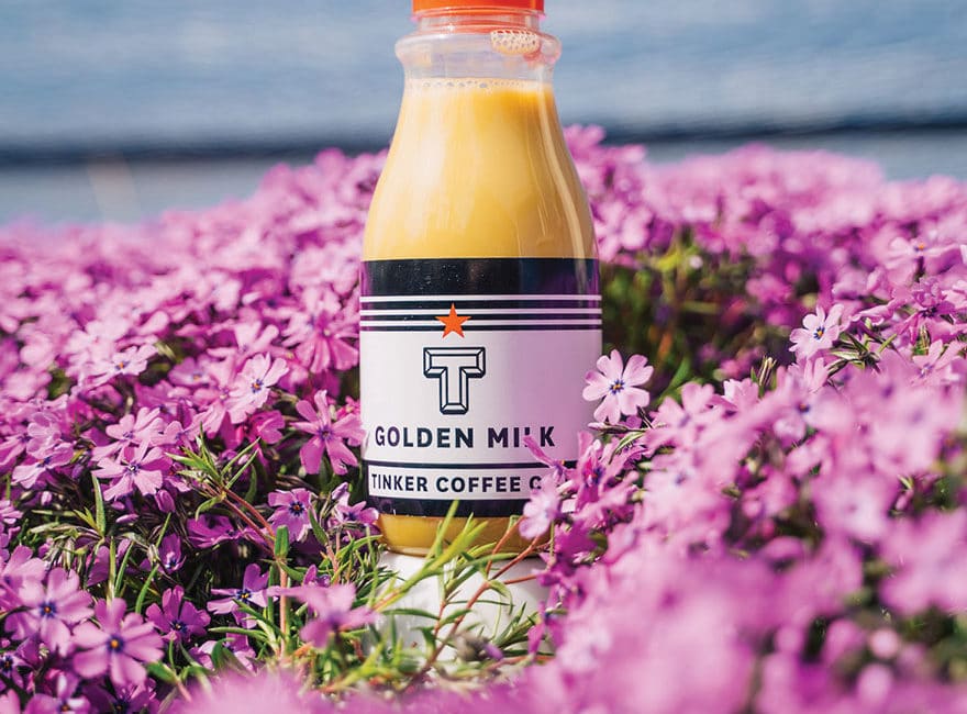 A bottle of Golden Milk.