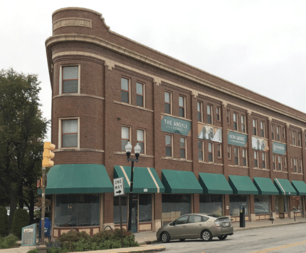 A building on the corner