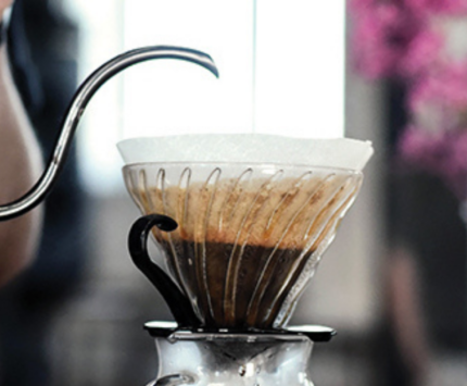 A pot of pour-over coffee
