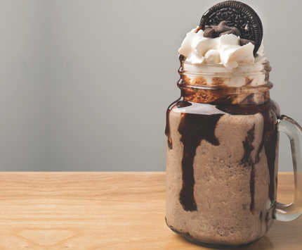 a chocolate milkshake