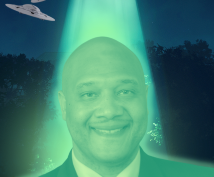 Rep. Andre Carson being beamed up by UFOs