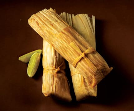 Tamales in their husk from The Tamale Place