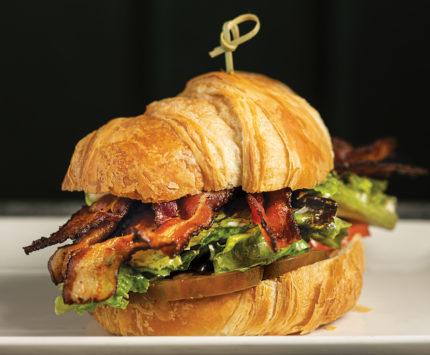 A BLT on a croissant from Rize