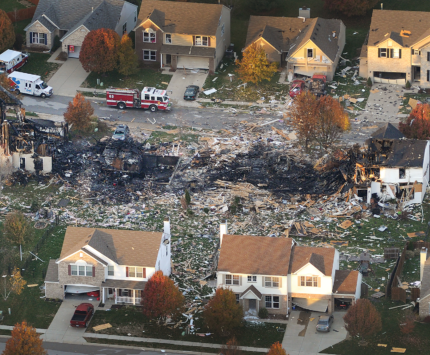 Richmond Hill ground zero after a home explosion